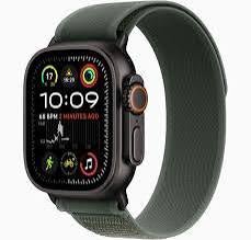 Apple Watch Ultra 2 GPS + Cellular 49mm Smartwatch, Sports Watch with Black Rugged Titanium Case with Black Green Alpine strap Loop Fitness Tracker, Precision GPS, Extra - Long Battery Life, Carbon Neutral - Phones From Home