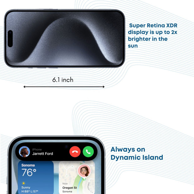 Apple iPhone 15 Pro (128GB) - Blue Titanium - Phones From Home