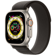 Apple Watch Ultra (GPS + Cellular, 49mm) Smart watch - Titanium Case with Black/Grey Trail Loop - M/L. Fitness Tracker, Precision GPS, Action Button, Extra-Long Battery Life, Brighter Retina Display - Phones From Home